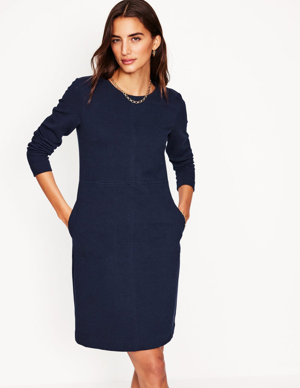 Cornelia Ottoman Dress - Navy