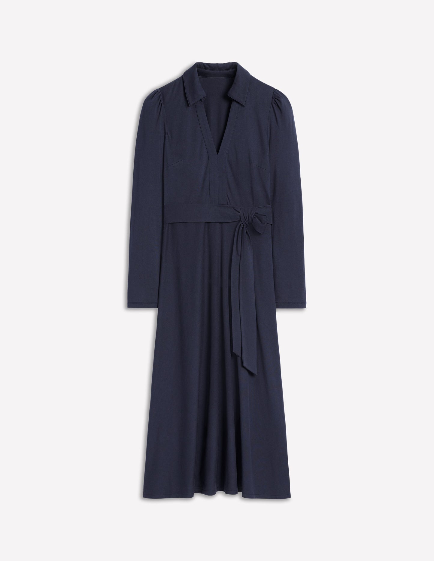 Imogen Collared Jersey Dress - Navy