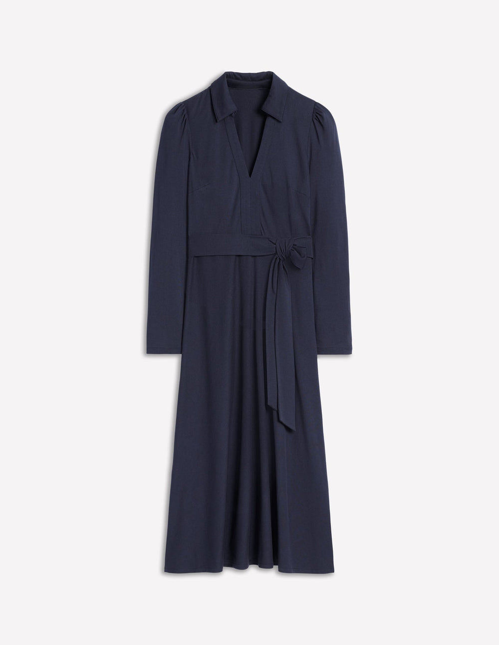 Imogen Collared Jersey Dress - Navy