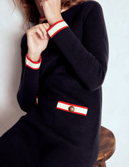 Holly Knitted Shift Dress - Navy