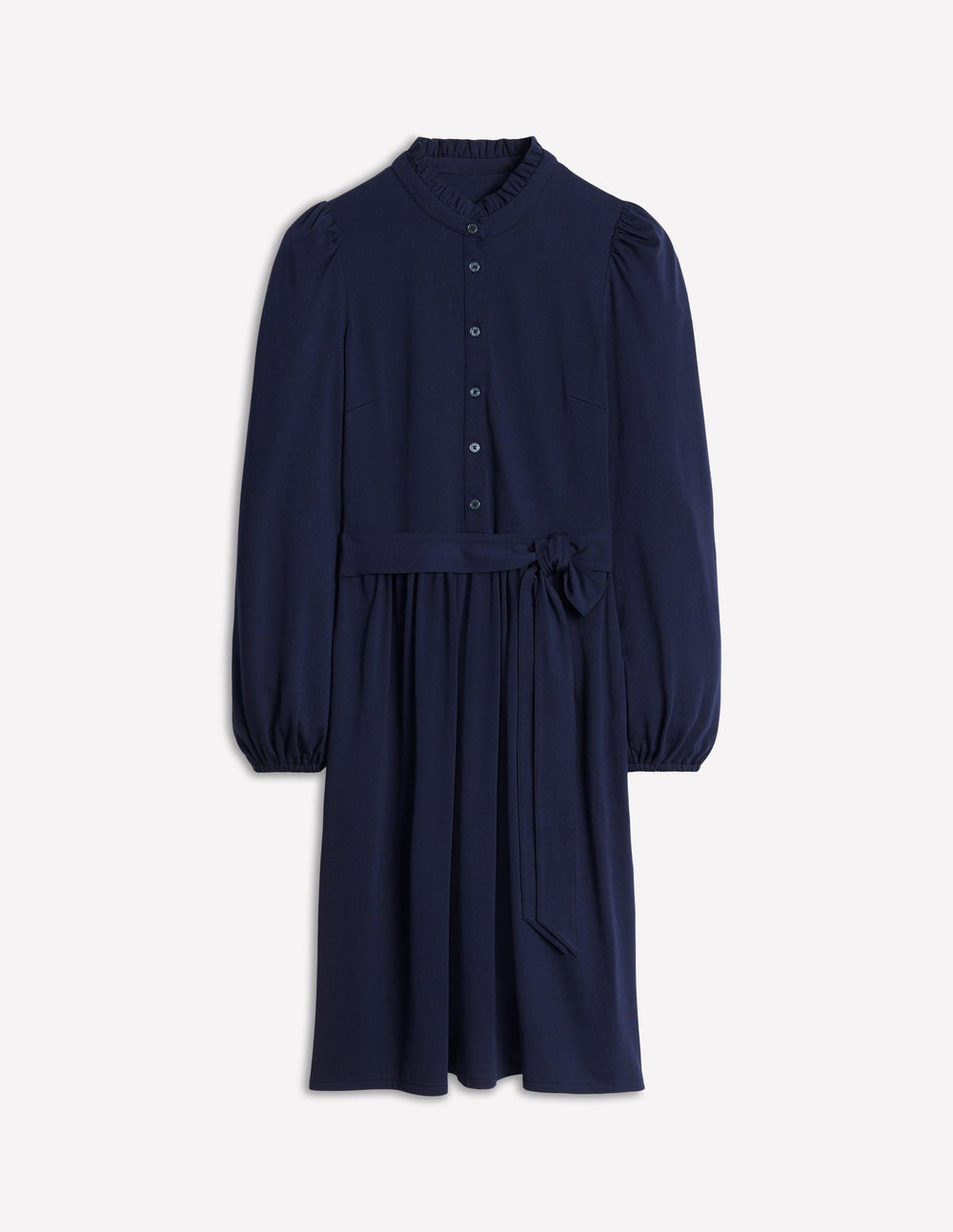 Willow Frill Short Shirt Dress - Navy
