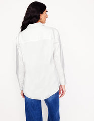 Sadie Relaxed Cotton Shirt - White Oxford