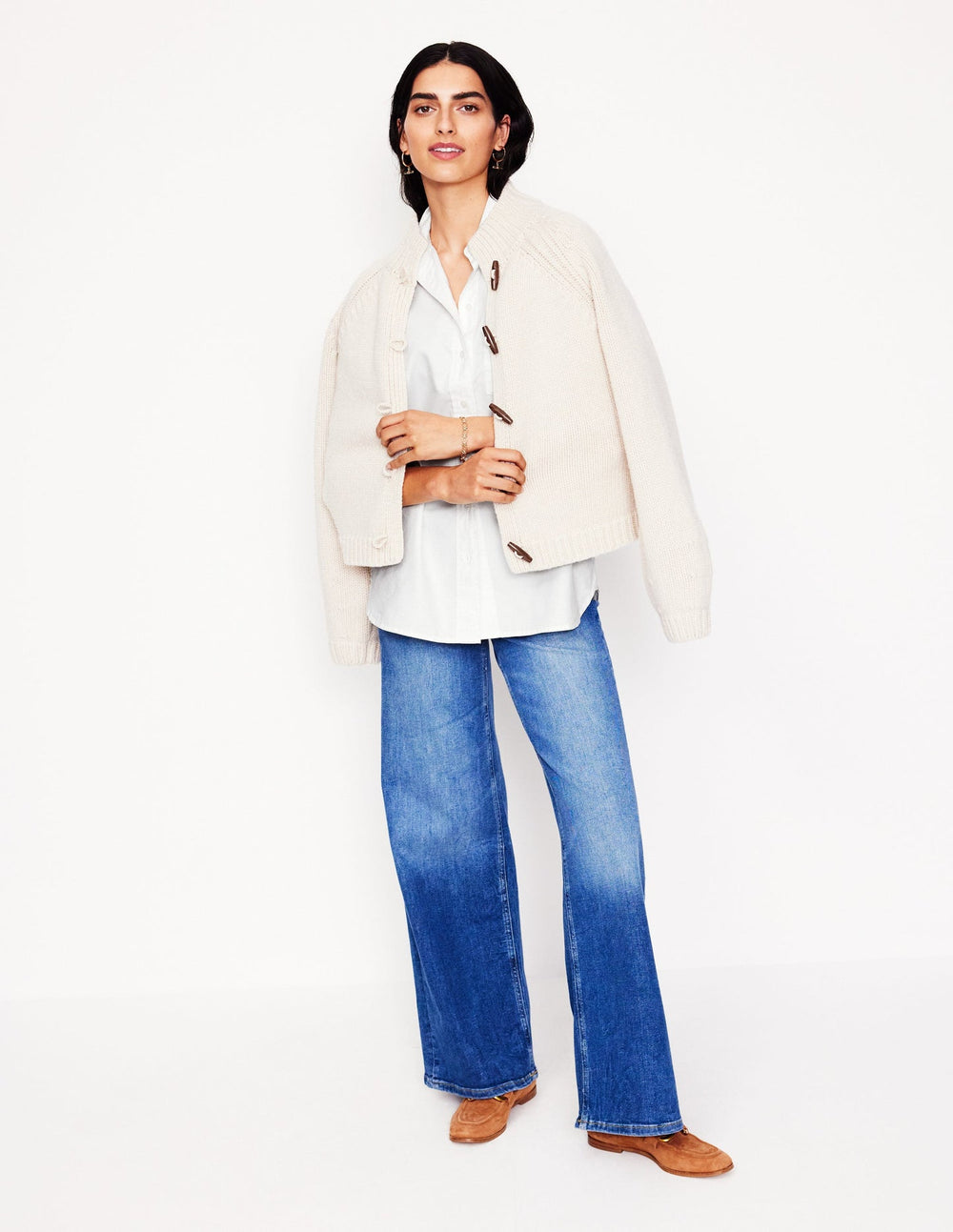 Sadie Relaxed Cotton Shirt - White Oxford