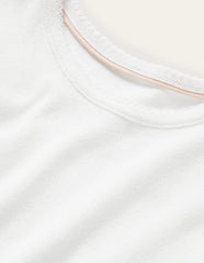 Short Sleeve Pointelle Top - White