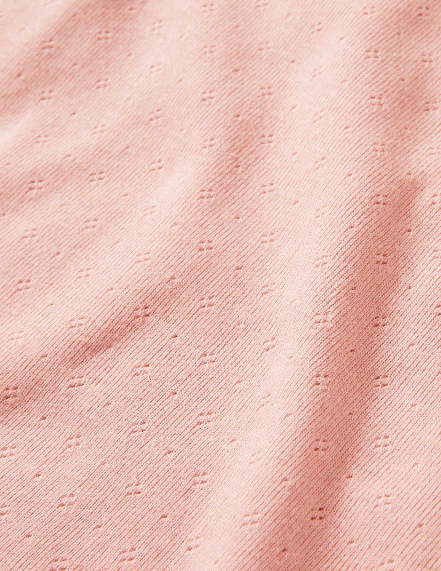 Short Sleeve Pointelle Top - Provence Dusty Pink