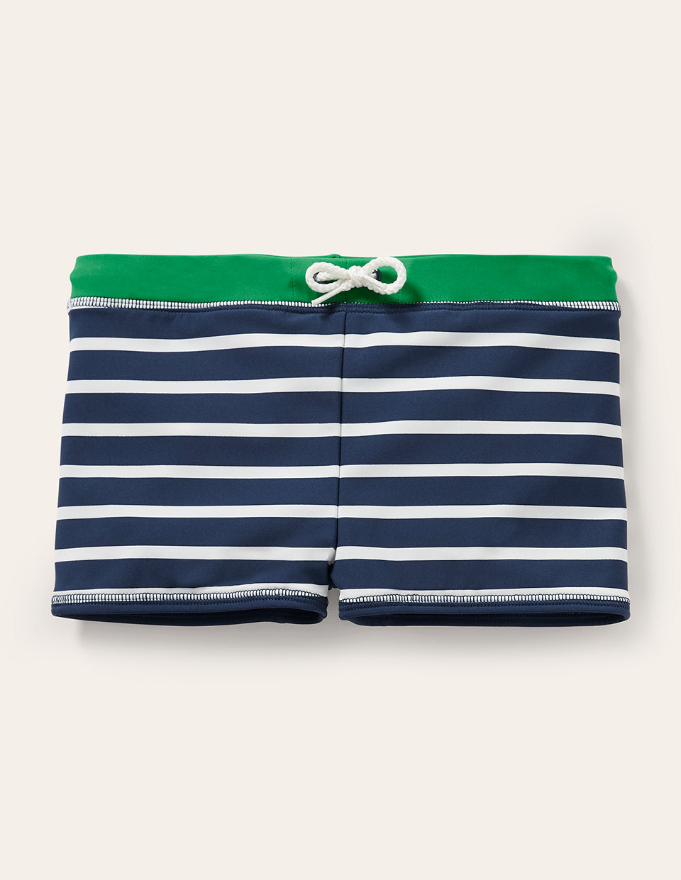 Swim Trunks - Navy Blue/White