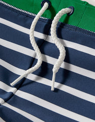 Swim Trunks - Navy Blue/White