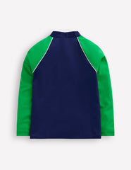 Colour Block Rash Vest - Sapphire Blue