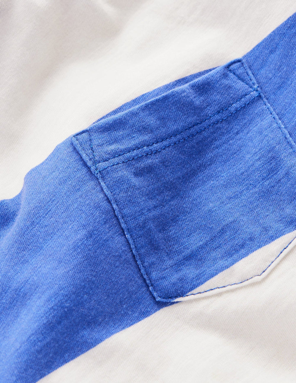 Everyday Short Sleeve T-shirt - Bright Blue /Soft Ivory Stripe