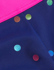 Patterned Swim Shorts - Navy Rainbow Confetti Spot