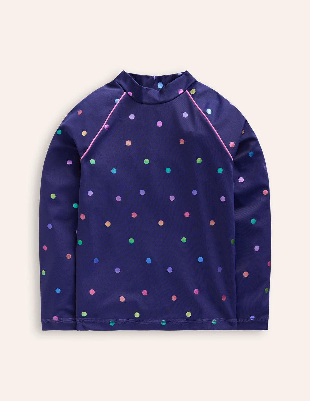 Sun Safe Patterned Rash Vest - Navy Rainbow Confetti Spot