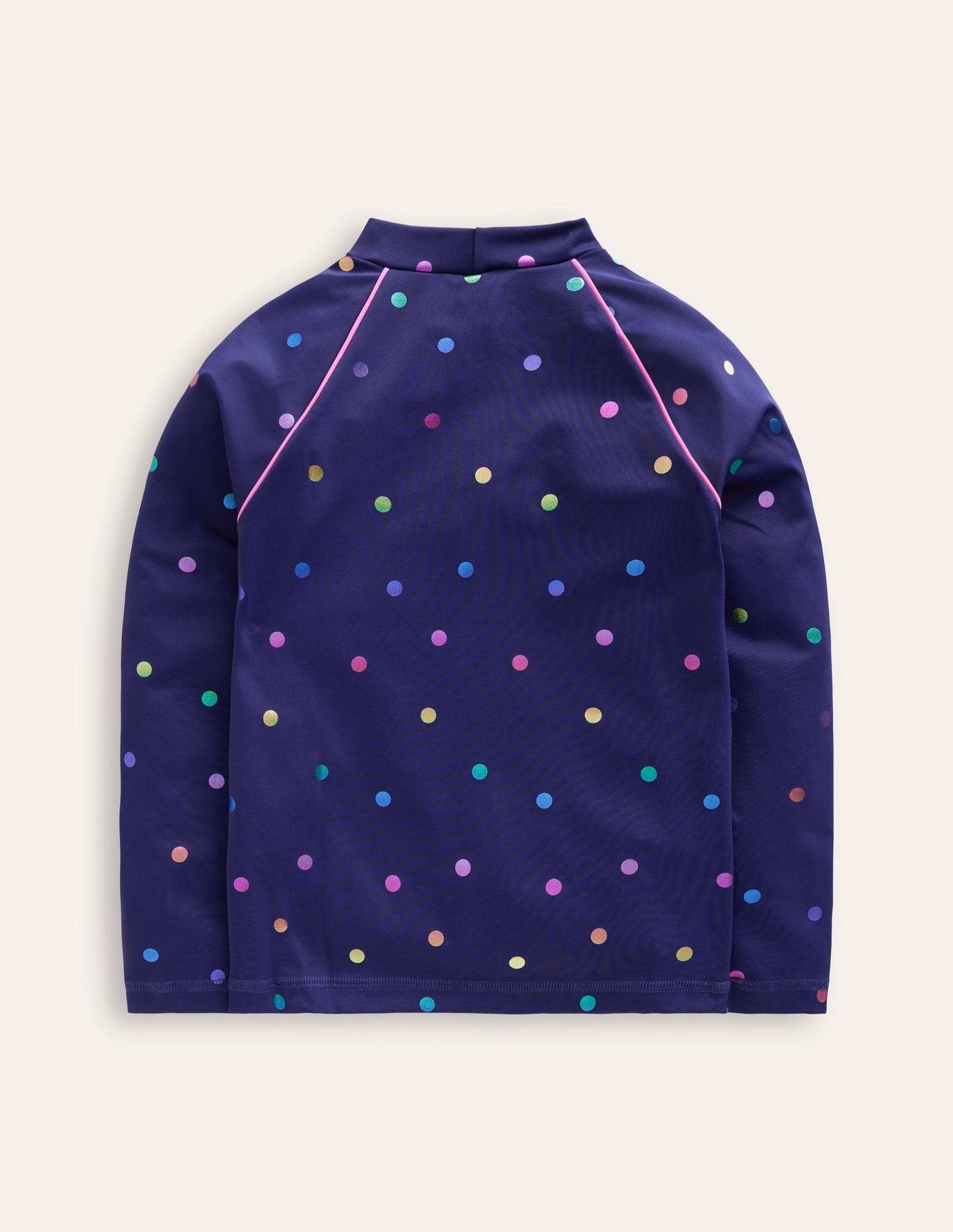 Sun Safe Patterned Rash Vest - Navy Rainbow Confetti Spot