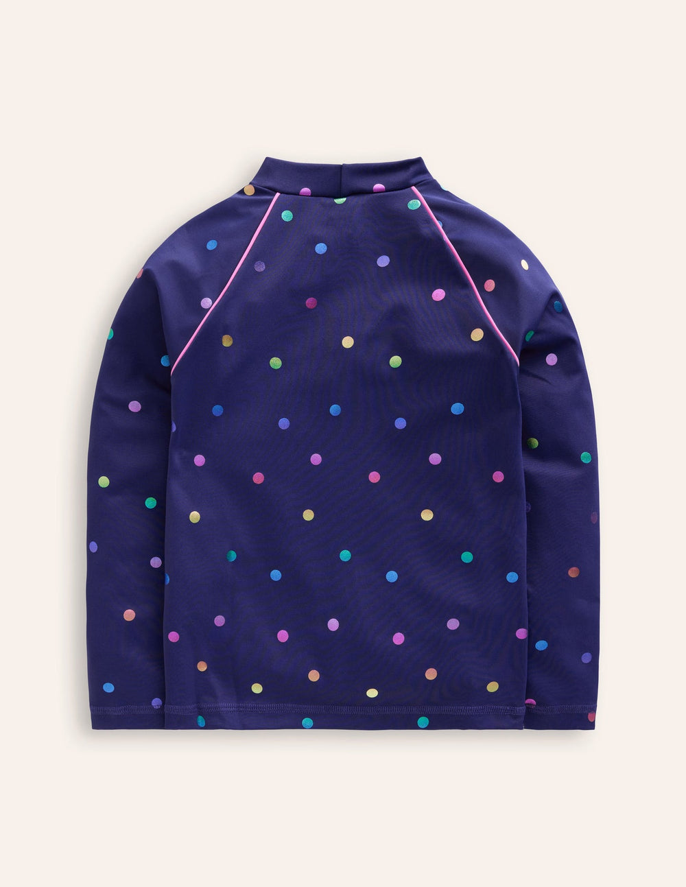 Sun Safe Patterned Rash Vest - Navy Rainbow Confetti Spot