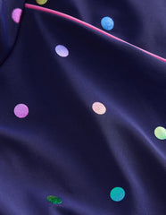 Sun Safe Patterned Rash Vest - Navy Rainbow Confetti Spot