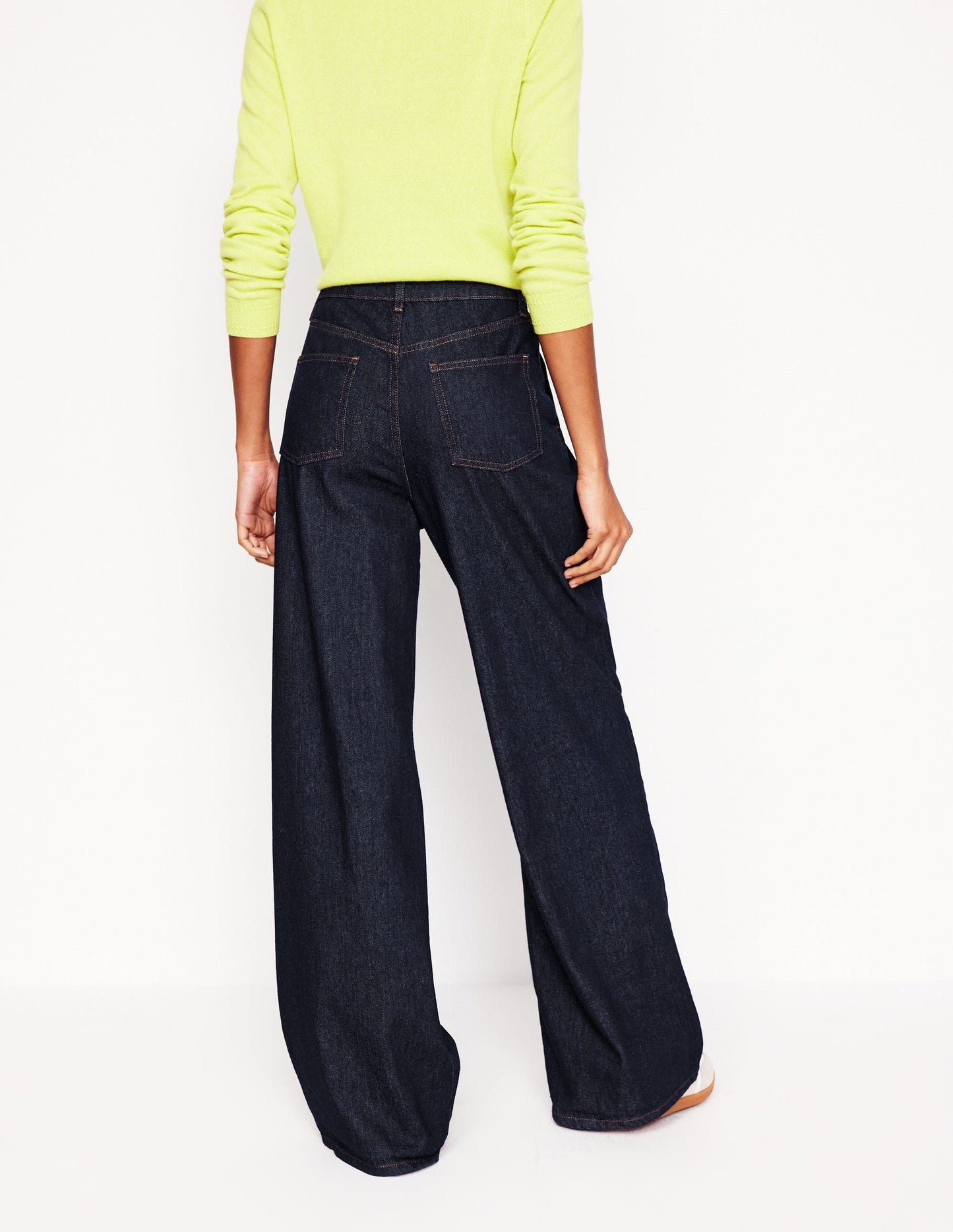 Mid Rise Fluid Denim Pants - Indigo Rinse