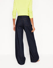Mid Rise Fluid Denim Pants - Indigo Rinse