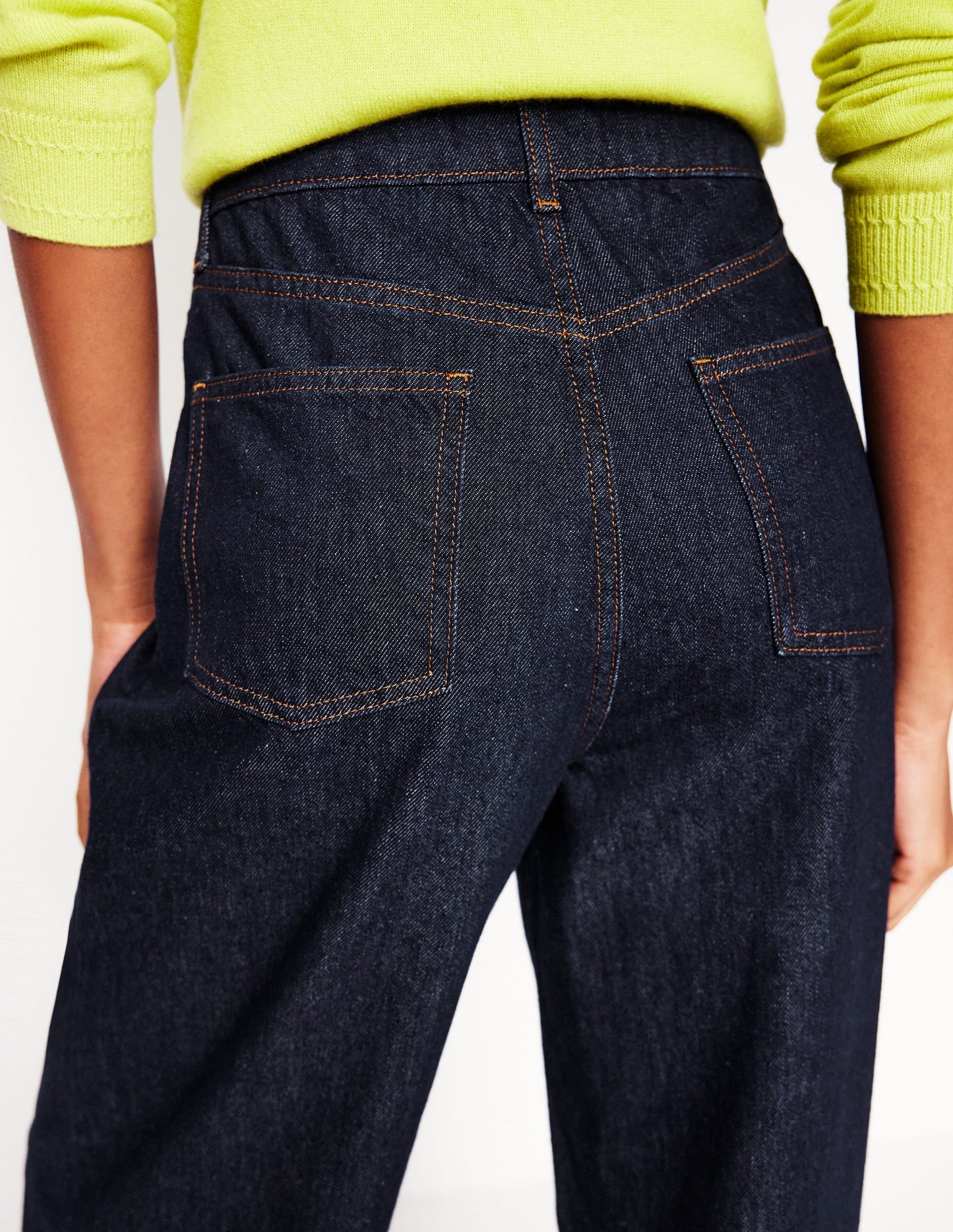 Mid Rise Fluid Denim Pants - Indigo Rinse