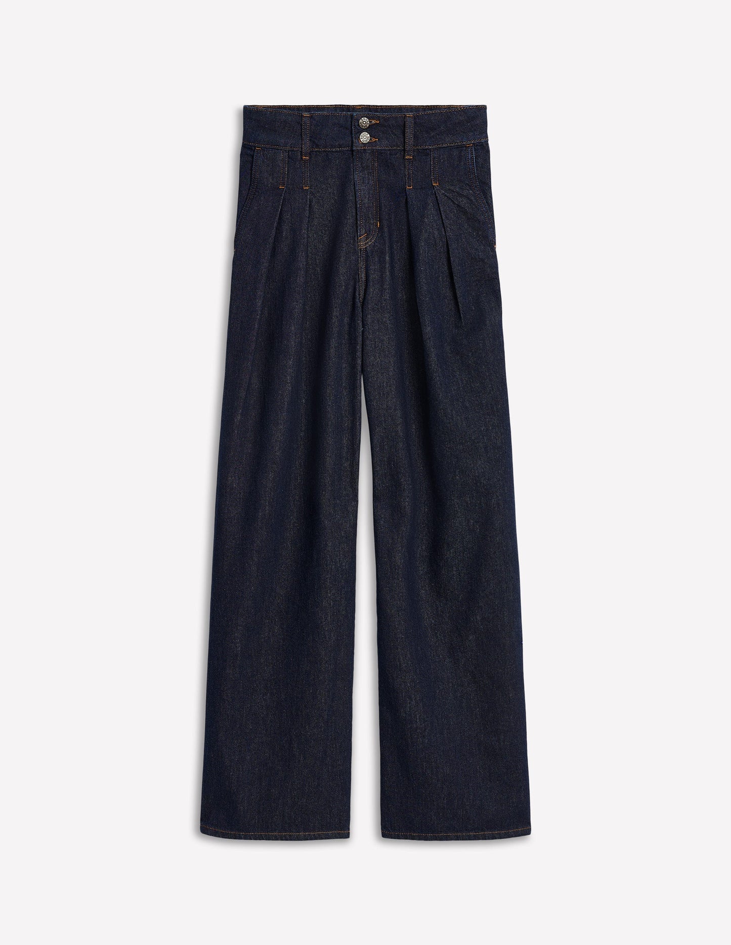 Mid Rise Fluid Denim Pants - Indigo Rinse