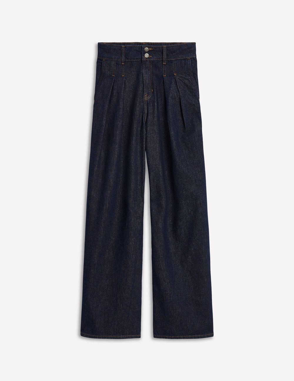 Mid Rise Fluid Denim Pants - Indigo Rinse