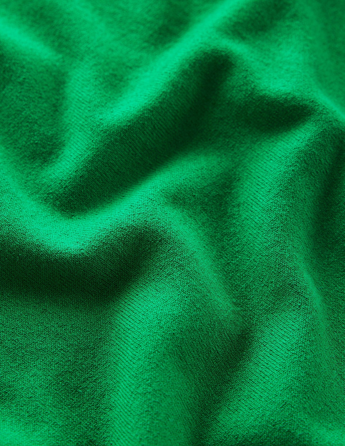 Emilia Cotton Crew Sweater - Rich Emerald