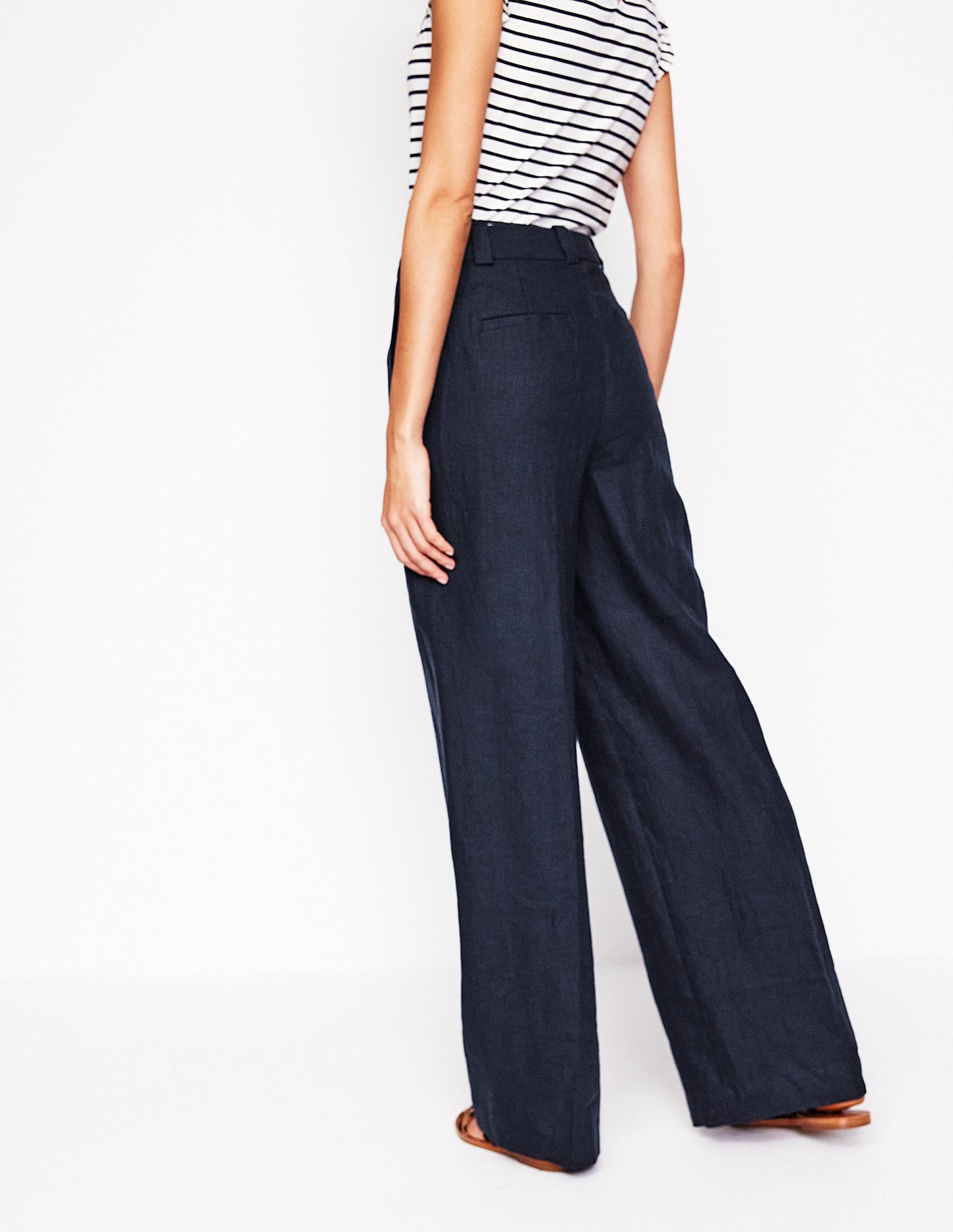 Westbourne Linen Pants - Navy