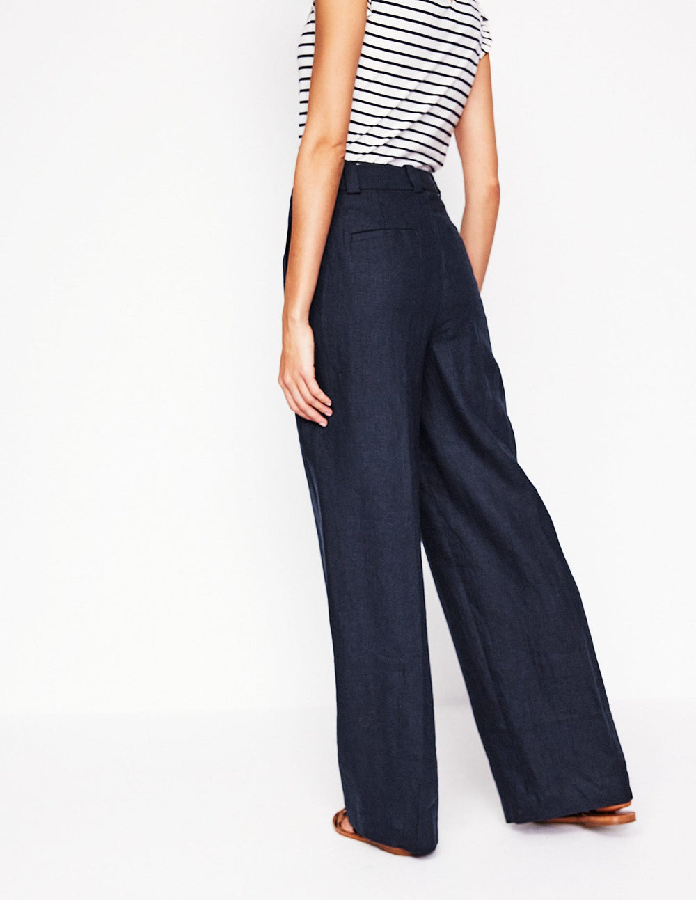 Westbourne Linen Pants - Navy
