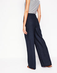 Westbourne Linen Pants - Navy