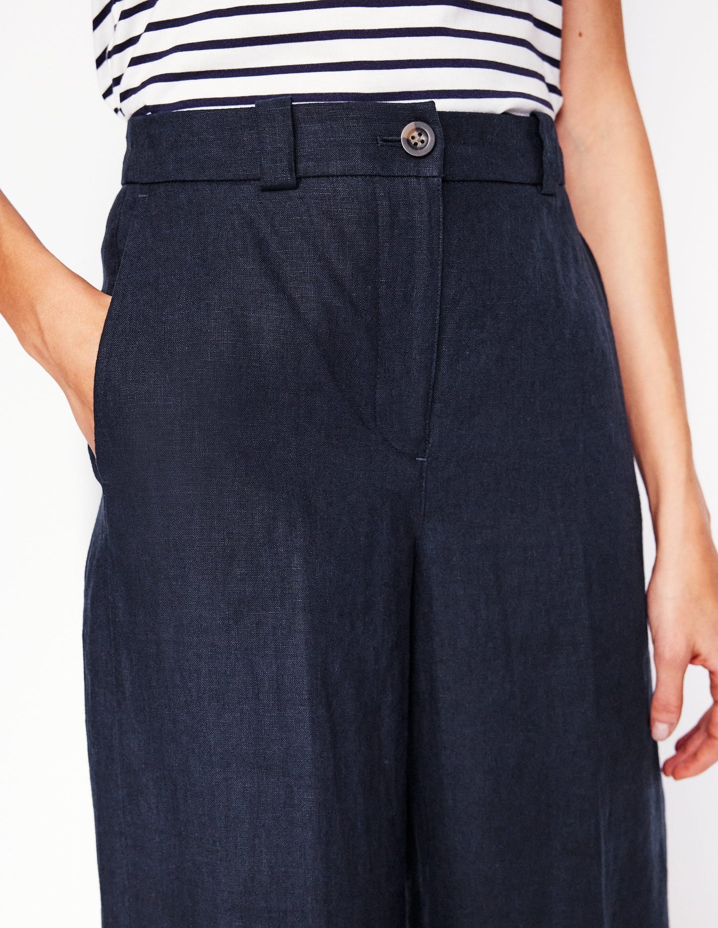 Westbourne Linen Pants - Navy
