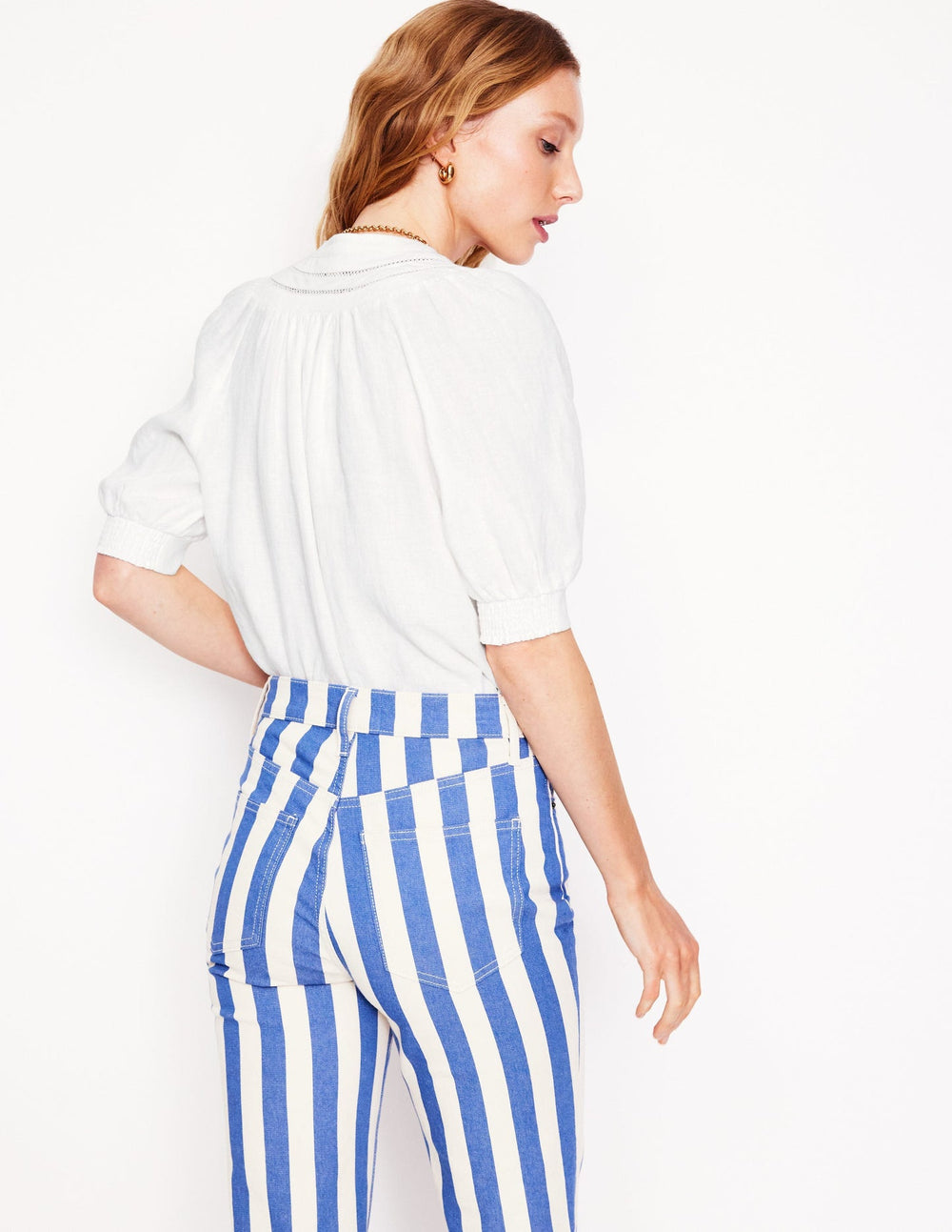 Bea Linen Top - White