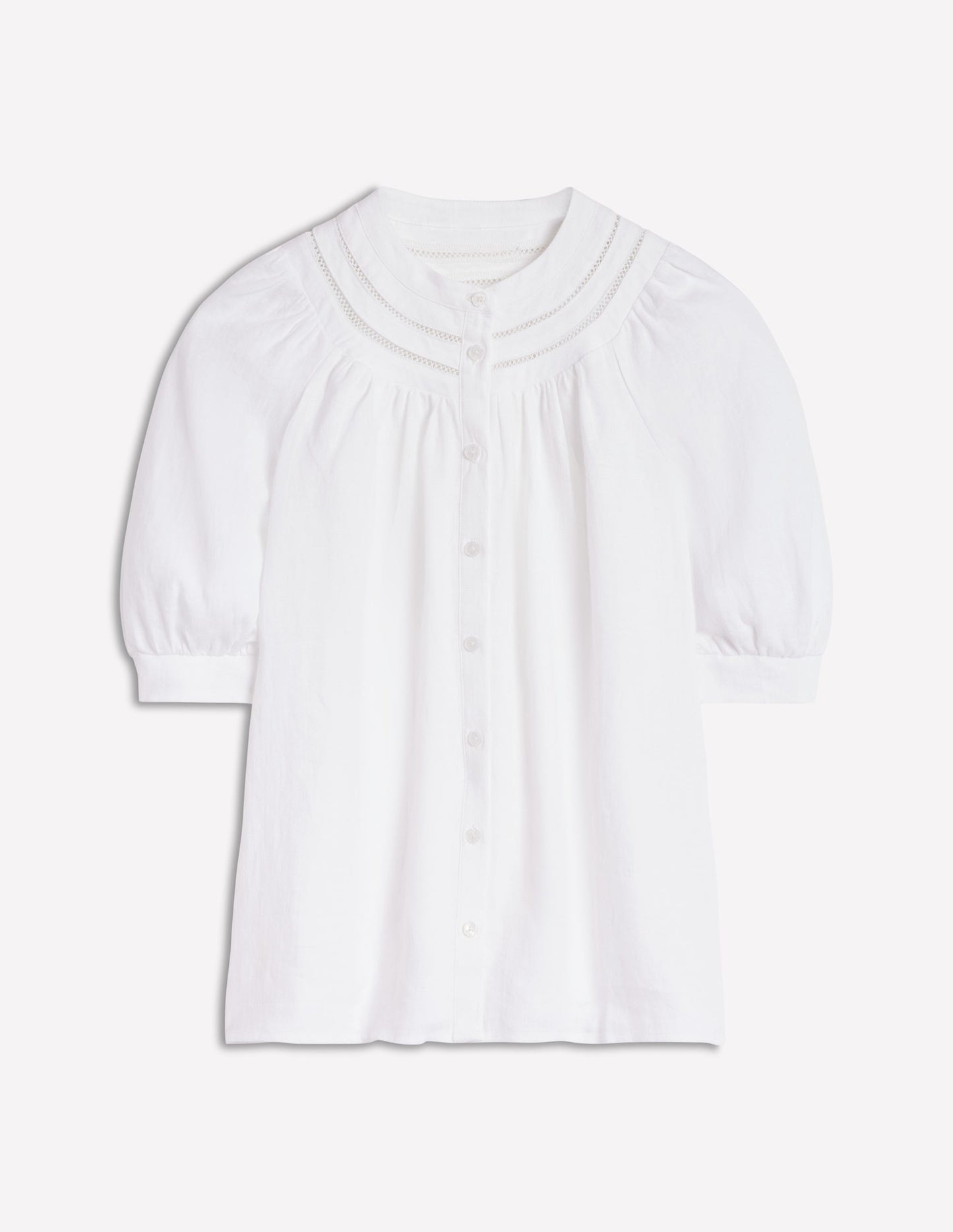 Bea Linen Top - White