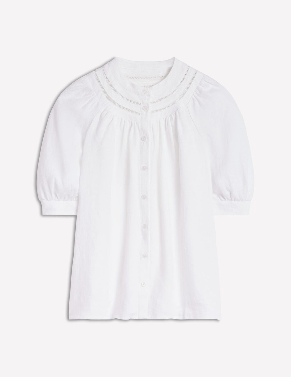 Bea Linen Top - White