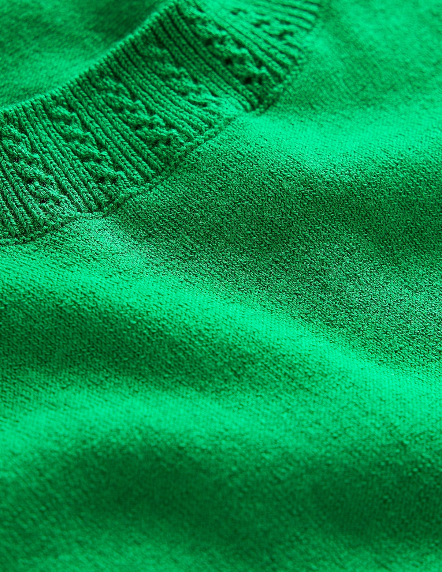 Emilia Cotton Crew Neck Vest - Rich Emerald