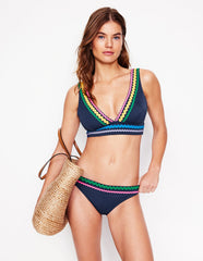 Porto Bikini Bottoms - Navy Rik Rak