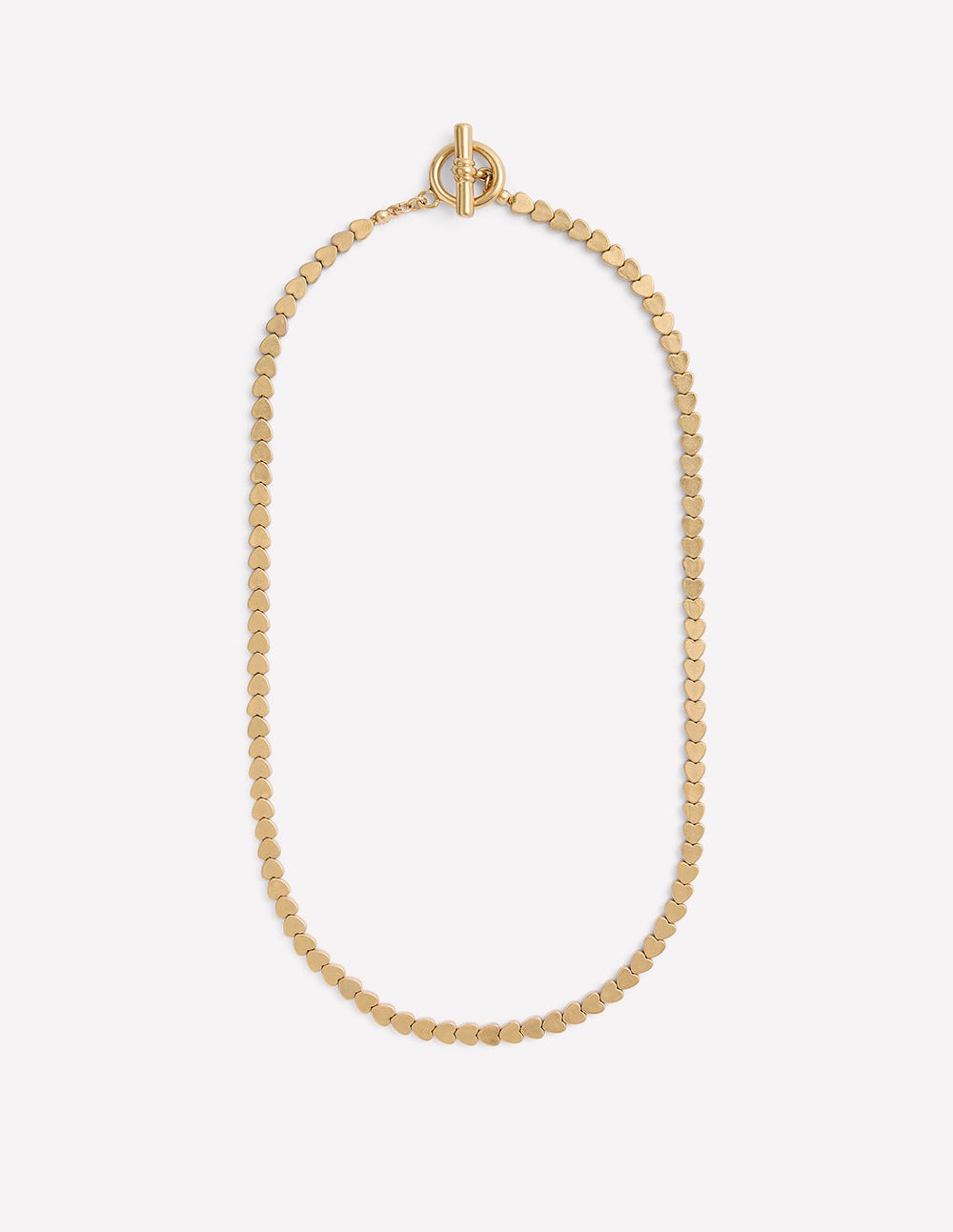 Metal Heart Necklace - Gold