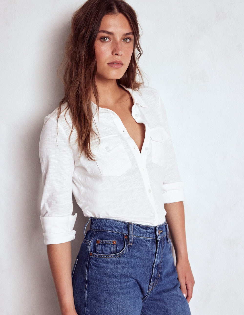 Amy Jersey Shirt - White