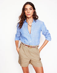 Westbourne Linen Shorts - Oatmeal