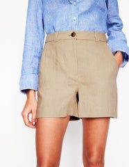 Westbourne Linen Shorts - Oatmeal