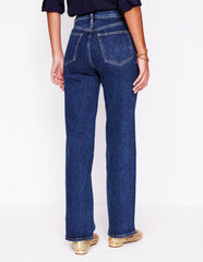 High Rise Column Leg Jeans - Dark Vintage