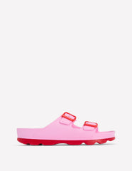 Lyla Double Buckle Sliders - Soft Pink