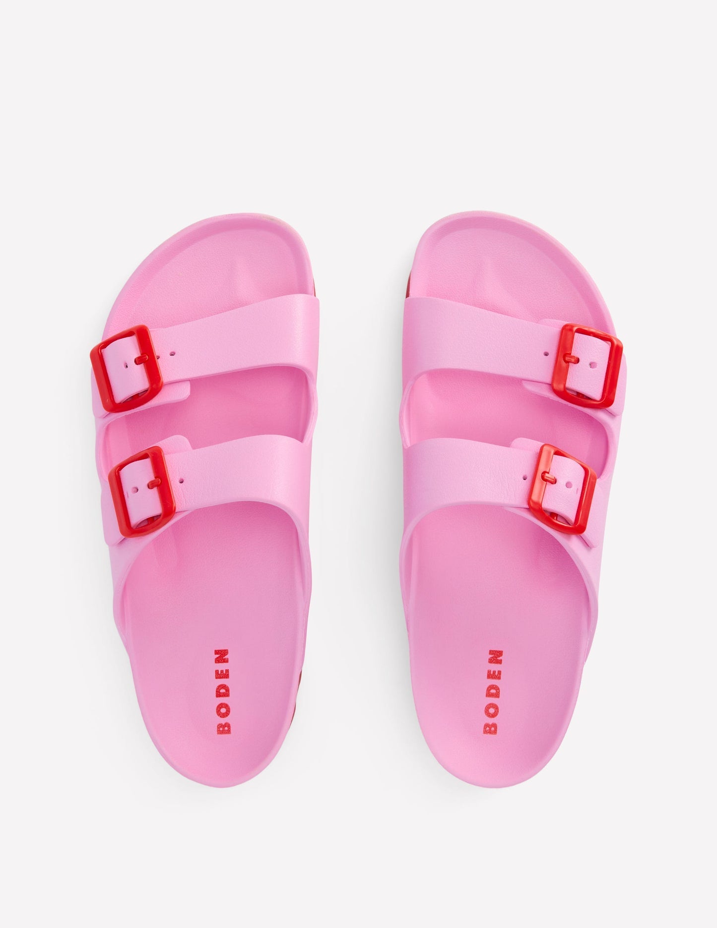 Lyla Double Buckle Sliders - Soft Pink
