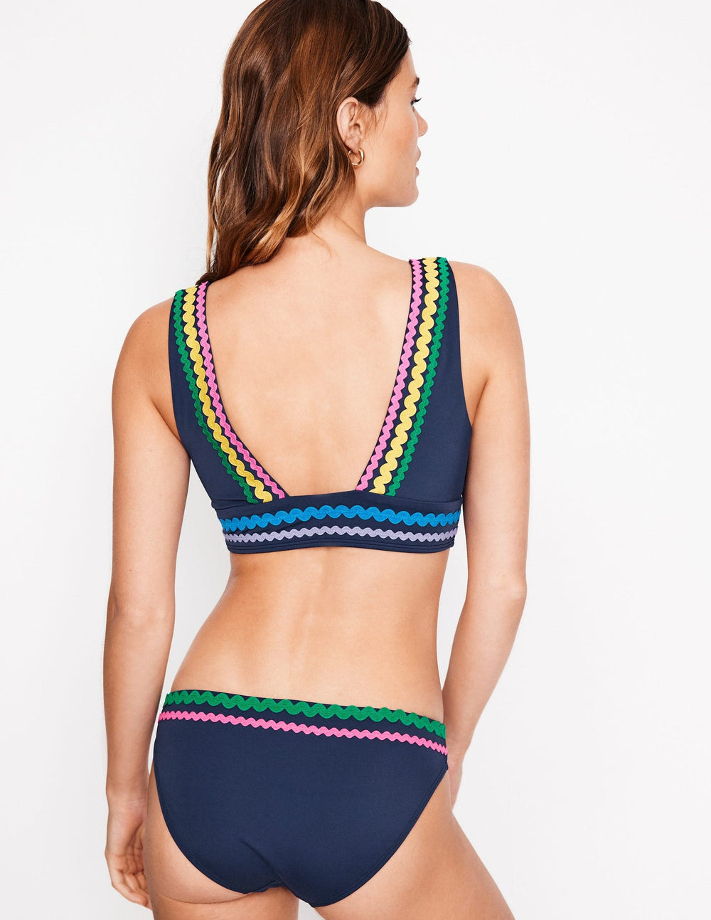 Porto Bikini Top - Navy Rik Rak
