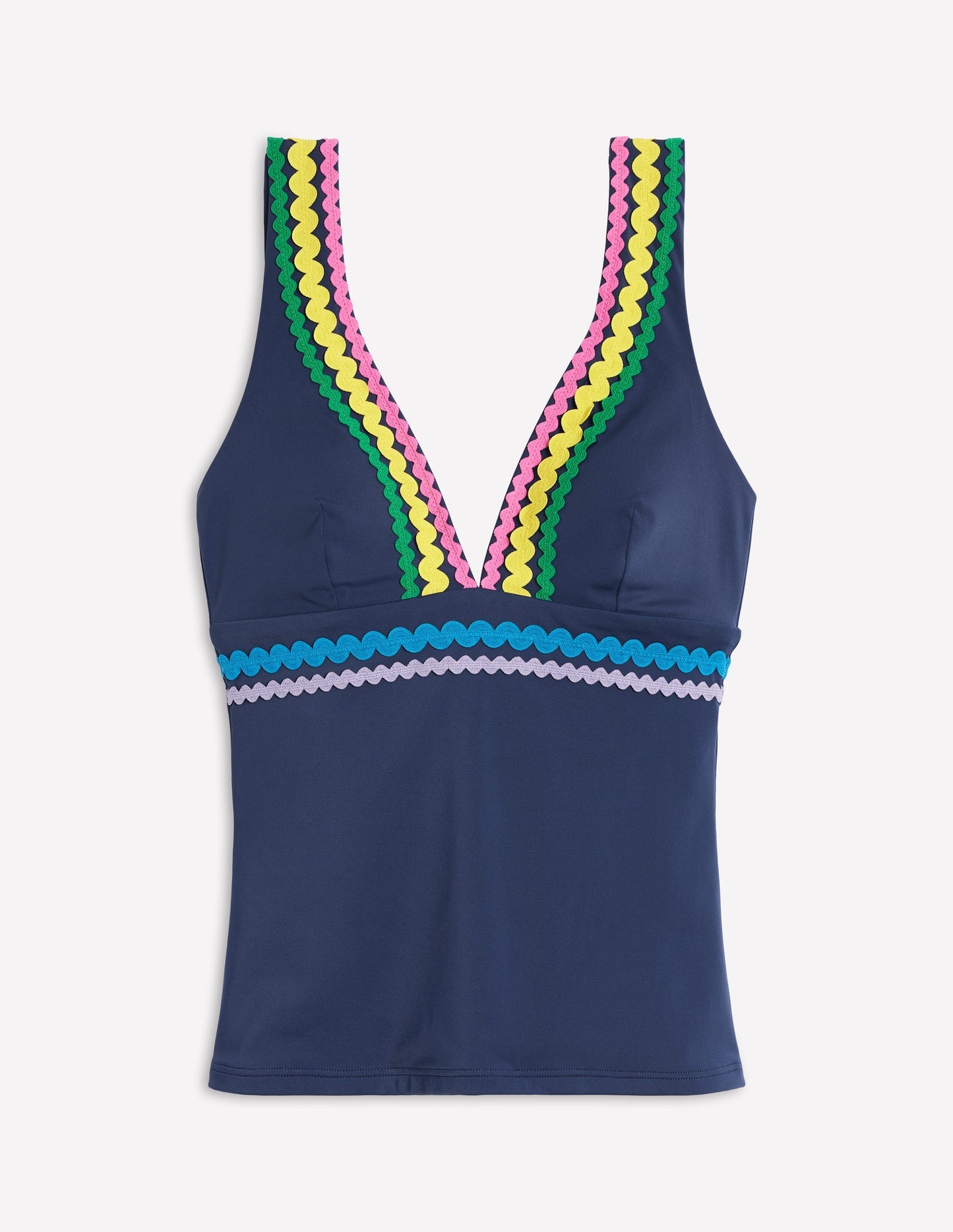 Porto Tankini Top - Navy Rik Rak