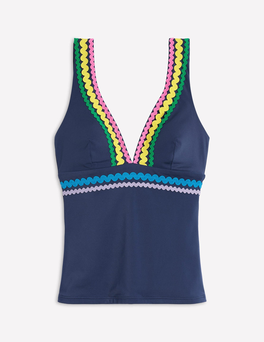 Porto Tankini Top - Navy Rik Rak