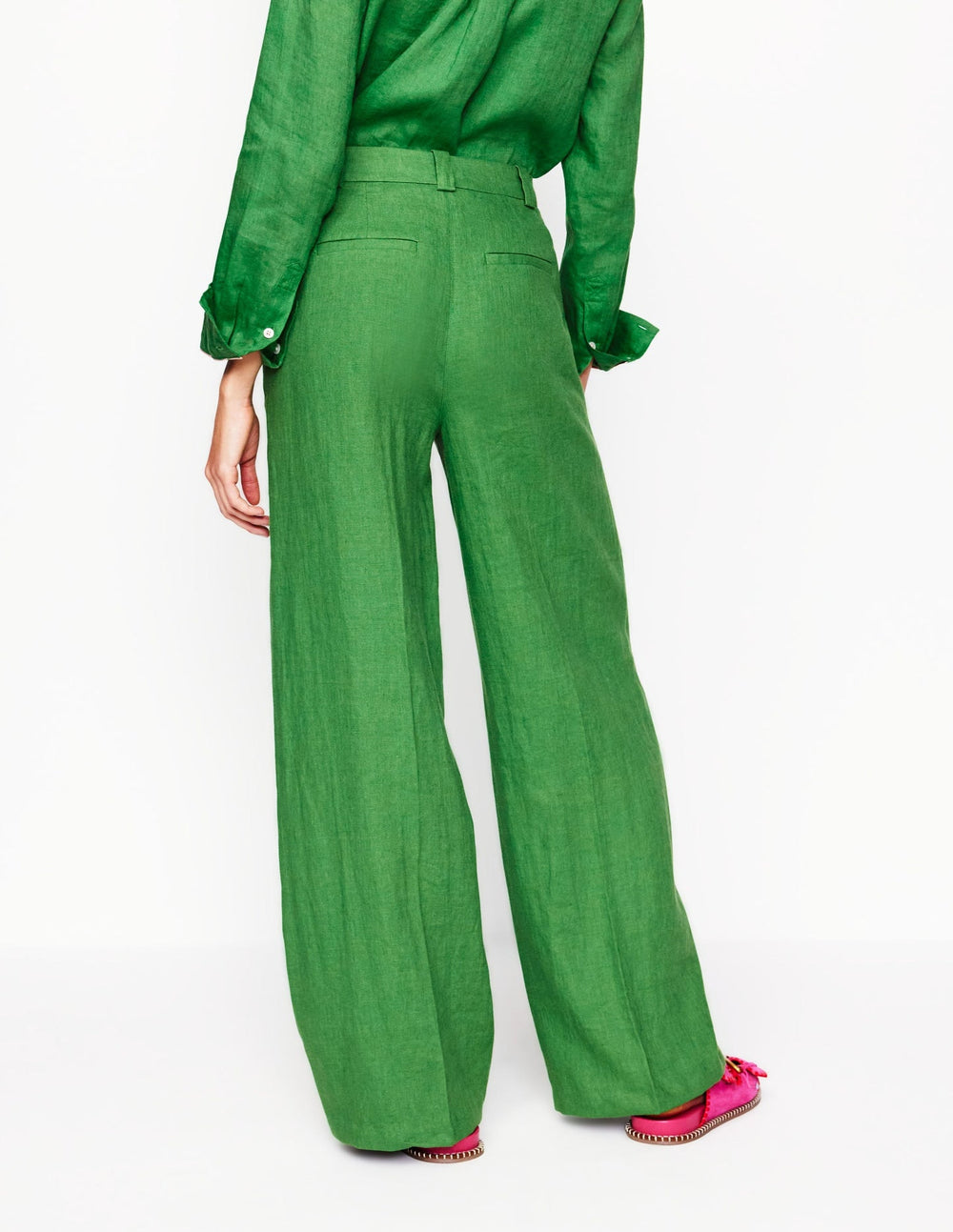 Westbourne Linen Pants - Paradise Green