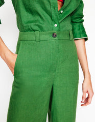 Westbourne Linen Pants - Paradise Green