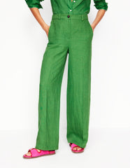 Westbourne Linen Pants - Paradise Green