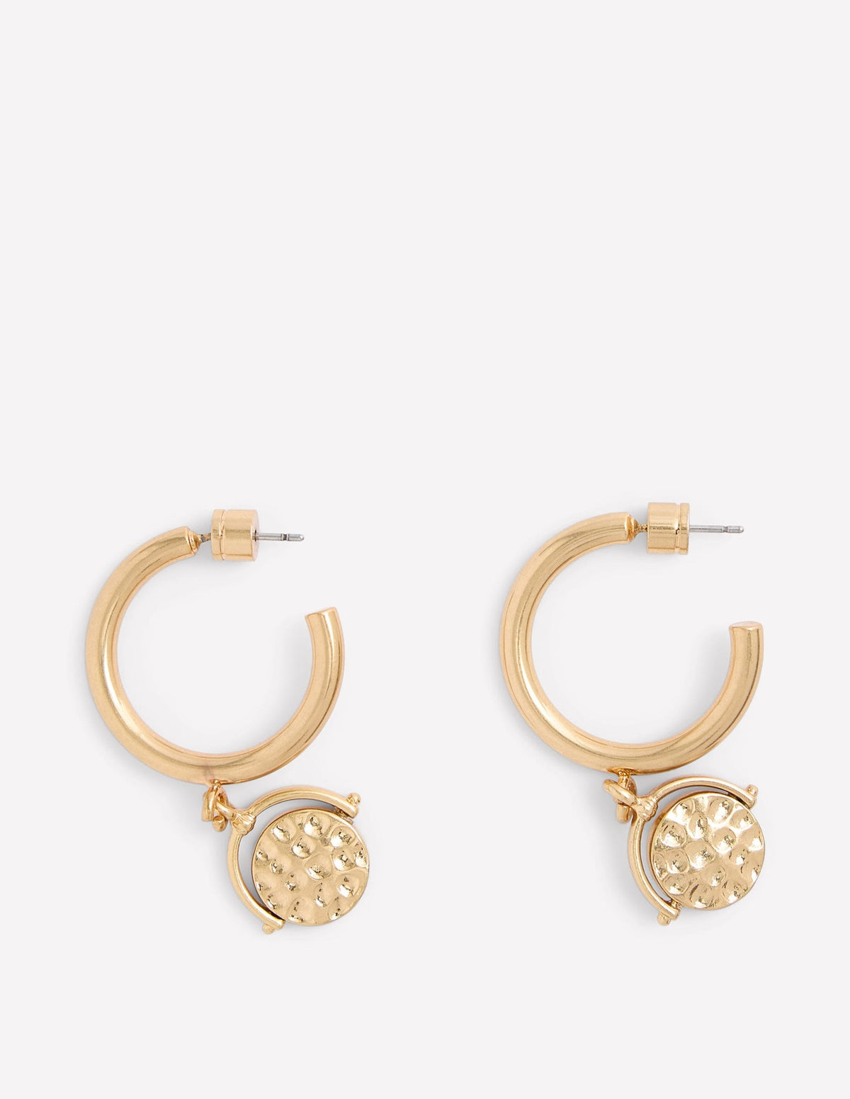 Spinner Disc Hoops - Gold