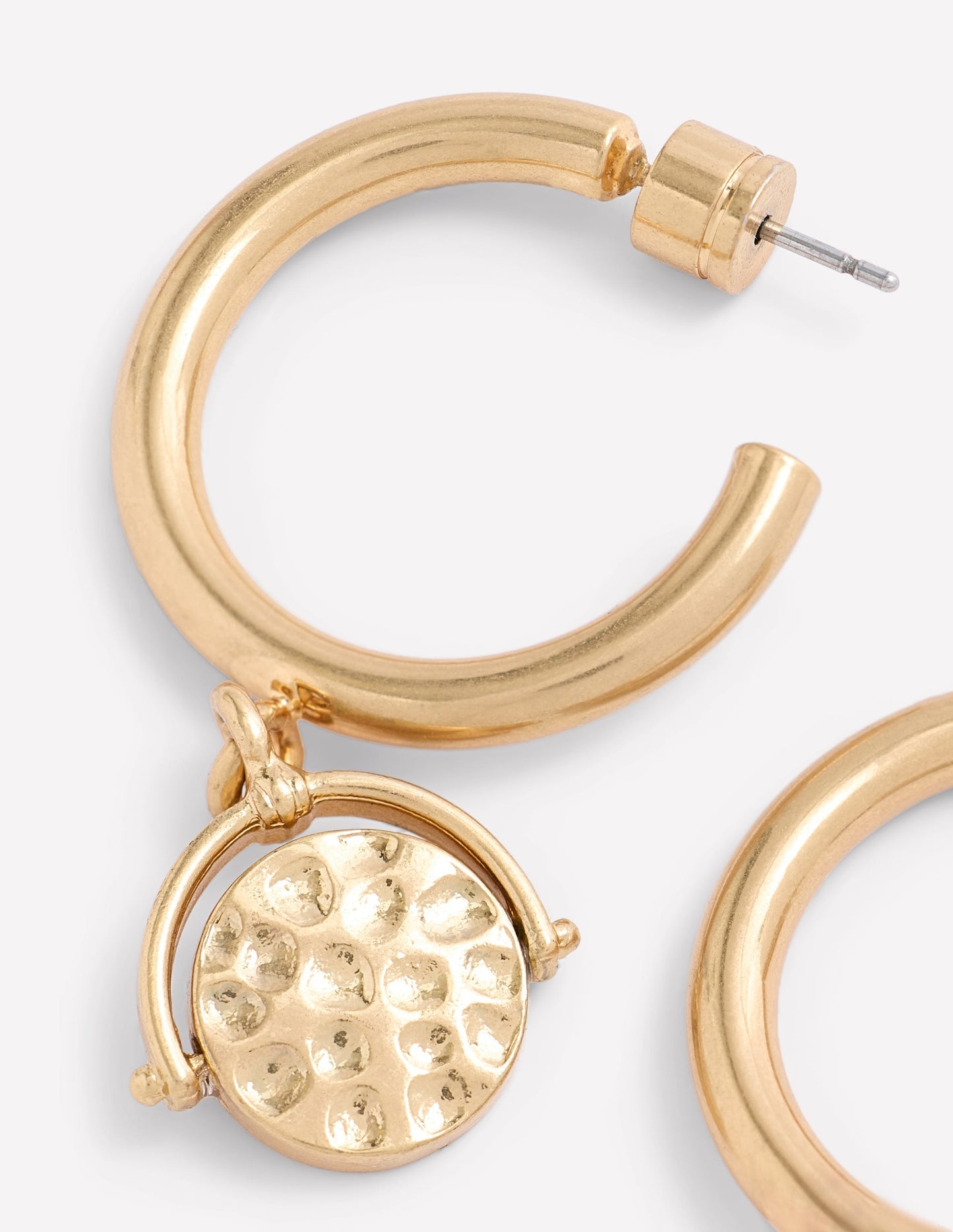 Spinner Disc Hoops - Gold