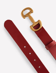 Iris Snaffle - Trim Leather Belt - RED