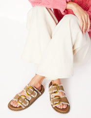 Alberta Footbed Sandals - Tan